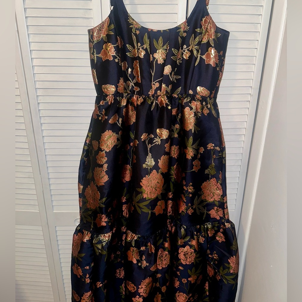 V. Chapman Avery Dress in Navy Tudor